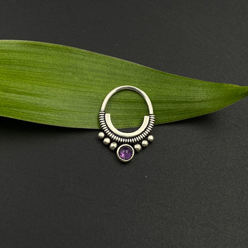 Amethyst Septum Ring